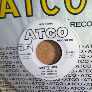Jim Ware & The Motives Cindy&#39;s Love b/w Everynight Promo Vinyl Pop 45 rpm Record