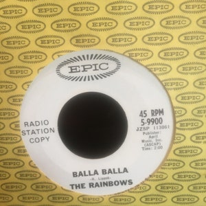 The Rainbows Balla Balla b/w Ju Ju Hands Vinyl Promo 45 rpm Soul Record