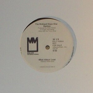 Marboo Wishnant What About Love Vinyl Promo 12&quot; Disco Record