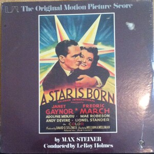 A Star Is Born Max Steiner Janet Gaynor Sealed Vinyl Motion Picture Score Record Album