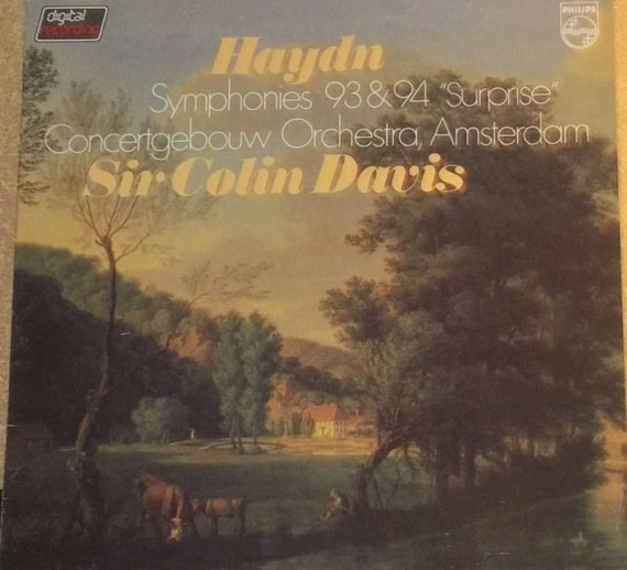 Haydn Symphonies 93 & 94 Sir Colin Davis Vinyl Classical Record