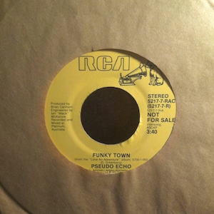 Pseudo Echo Funky Town Vinyl Synth Pop Promo 45 rpm Record