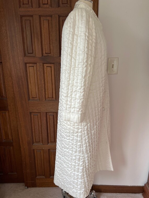 Vintage Miss Elaine Ivory Quilted Robe Womens Sma… - image 5