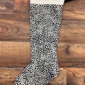 Animal Print Handmade Christmas Stocking for You or Pet