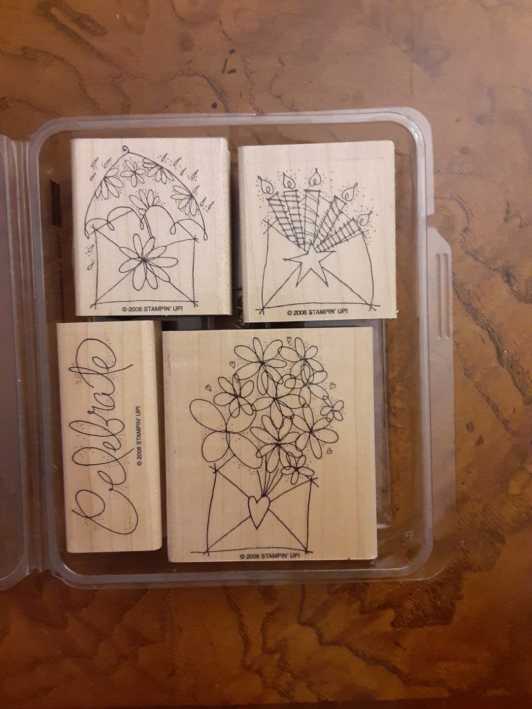 Stampin' up Rubber Wood Stamps Send a Celebration 2006 - Etsy
