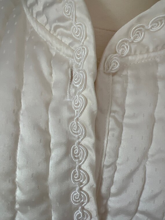 Vintage Miss Elaine Ivory Quilted Robe Womens Sma… - image 7