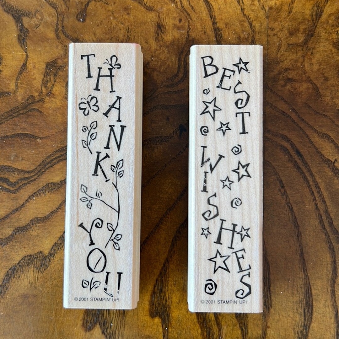 Stampin up Thank You and Best Wishes Rubber Stamps NEW - Etsy