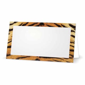 Naamkaartjes met tijgerprint voor bruiloften en feesten
