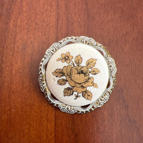 Western germany goldtone brooch/pin - Gem