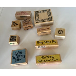Rubber Stamp Assortment Lot of 10