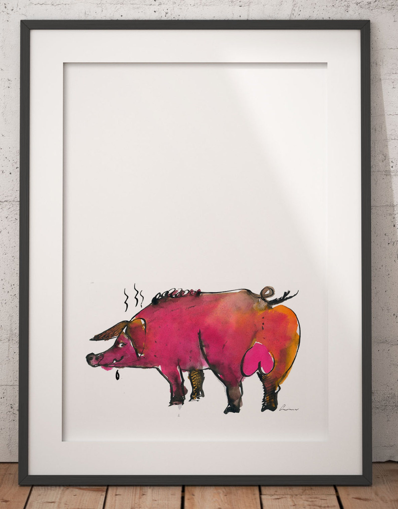 Printable Wall Art Pig wall art Pig print print for pet Etsy