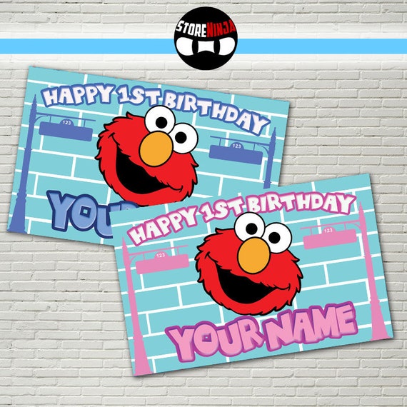 Banner Elmo High Quality Party Banner Etsy