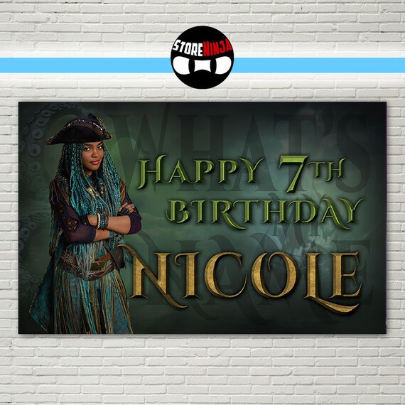 Banner Descendants Uma High Quality Party Banner Etsy