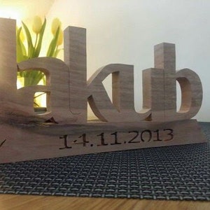 Gepersonaliseerde naam, naam initialen, plaque enz