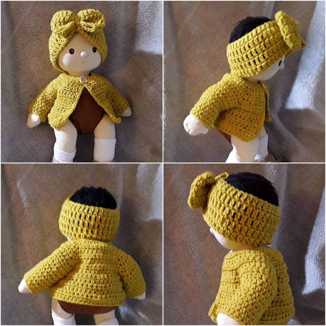 Dinkum Doll Clothes Hand Crocheted Headwrap With Oversized Etsy UK