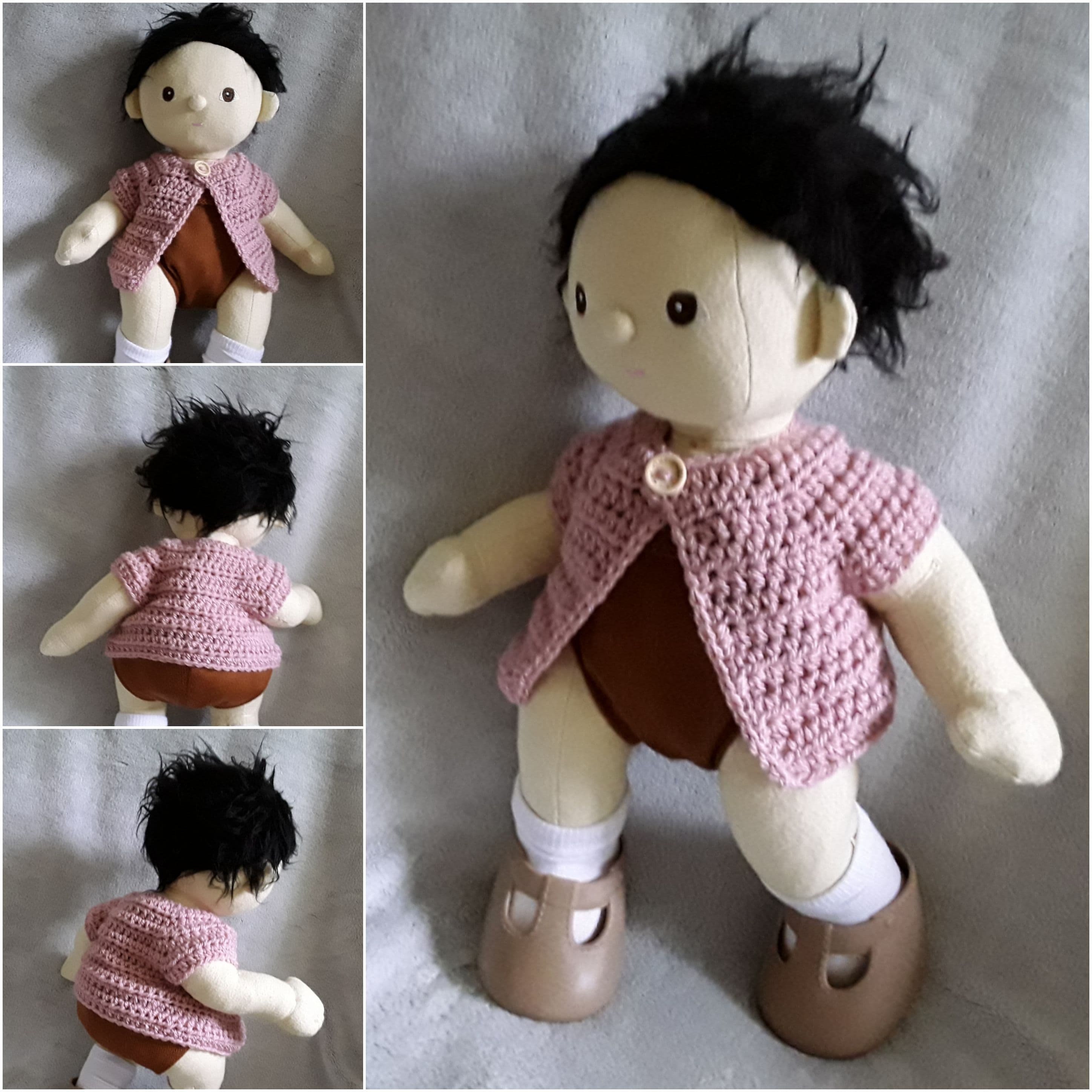 Dinkum Doll Clothes Hand Crocheted Short Sleeved Cardigan Etsy