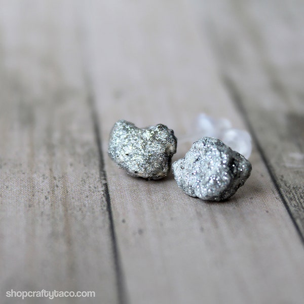 Moon Rock Stud Earrings