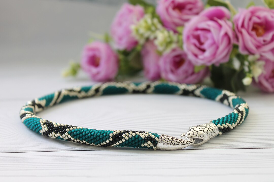 Schlange Choker Halskette Damen - Ägyptischer Style | Goldfarben & Biegsam