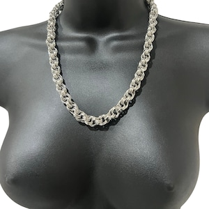 Stainless steel chainmail rope necklace chain