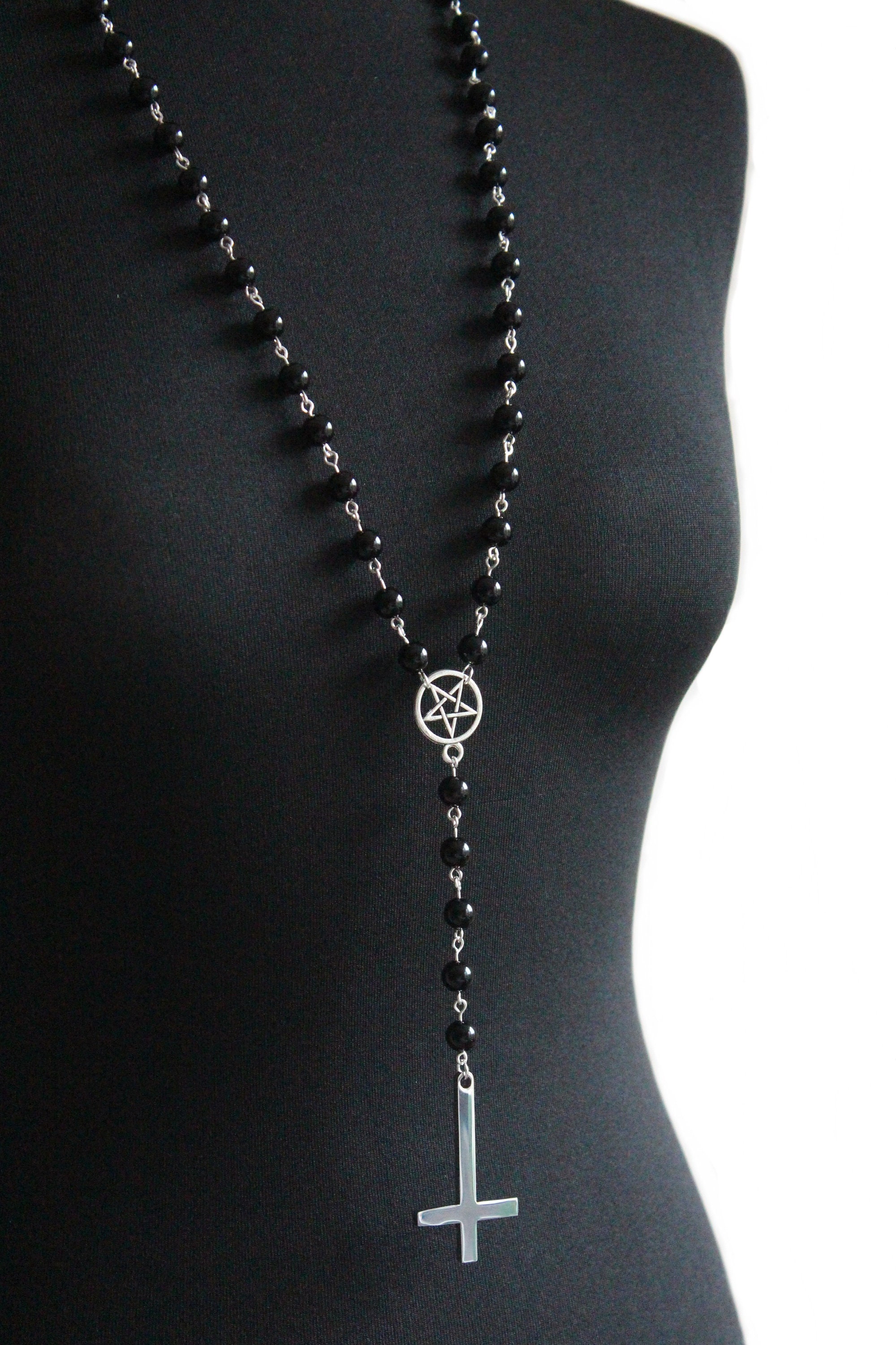 BEST SELLER Satanic Rosary // Gothic Jewelry // Gothic - Etsy UK