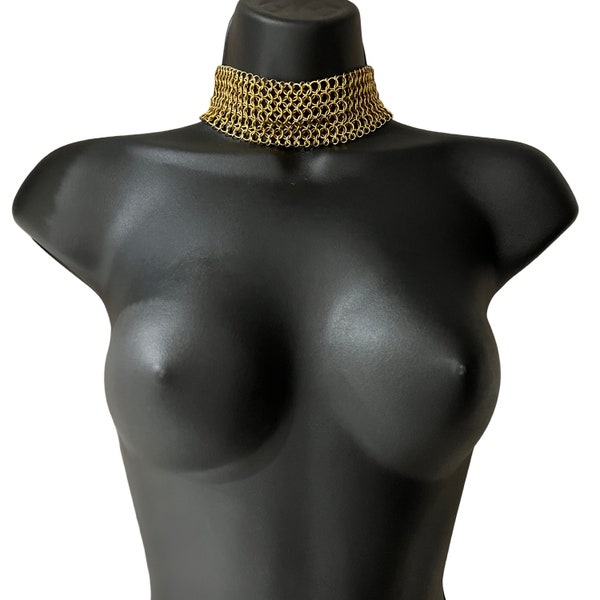 Gold stainless steel European 4 in 1 collar