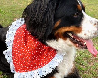 USA pet-bandana: patriottische, omkeerbare bandana over de kraag