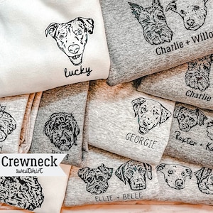 Custom Dog Portrait Sweatshirt | Custom Cat Portrait Sweatshirt | Dog Gift | Pet Portrait | Custom Pet Portrait | Pet Portrait From Photo