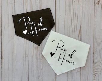 Pup of Honor Dog Bandana | Wedding Announcement Attire