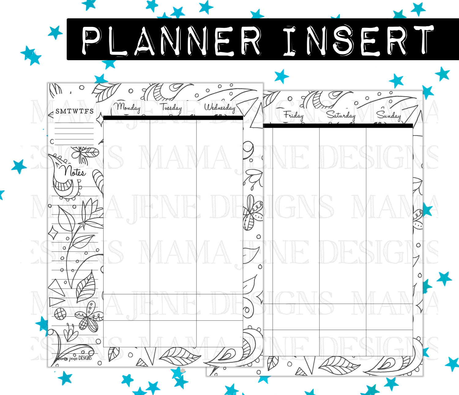 Coloring Happy Planner Weekly Planner Insert Printable | Etsy