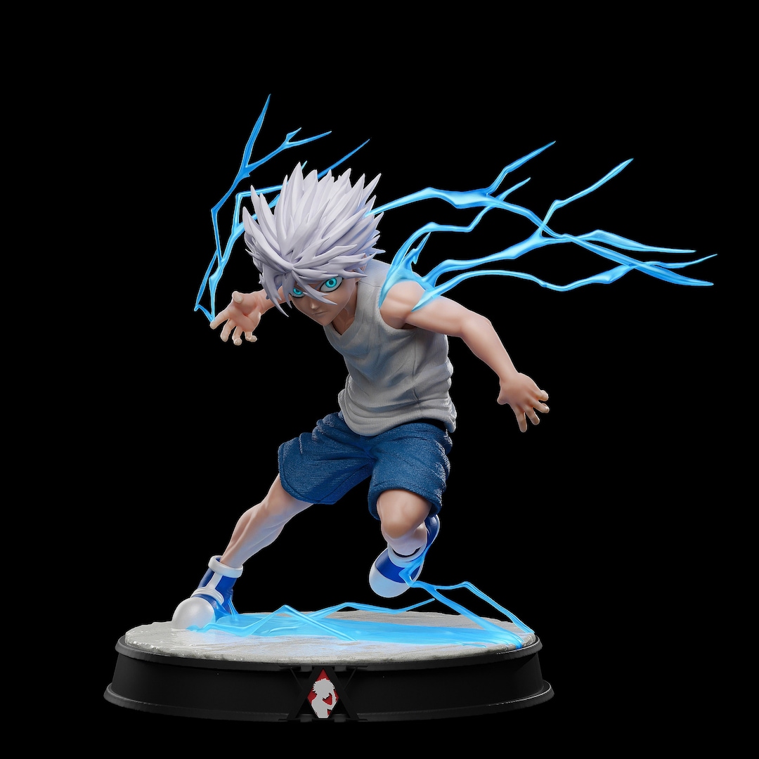 Killua Zoldyck Dynamic Youth Figure With Electric Aura STL, 3D ...