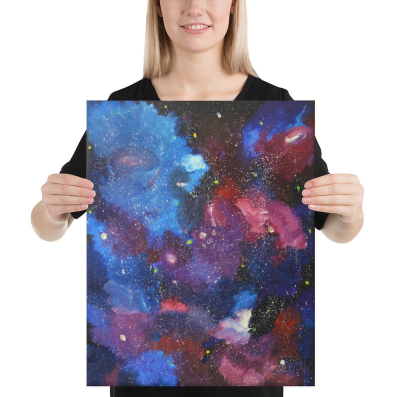 Nebula decor Galaxy print Space fabric art Galaxy fabric Space wall art Astronomy gift Colorful nebula Space poster Space canvas
