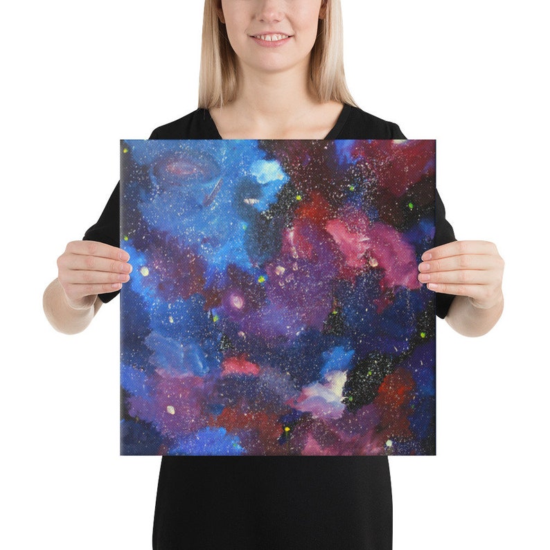 Nebula decor Galaxy print Space fabric art Galaxy fabric Space wall art Astronomy gift Colorful nebula Space poster Space canvas
