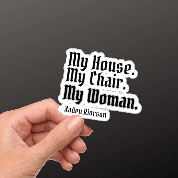 House chair woman Kiss-Cut Stickers | xaden riorson Fourth Wing
