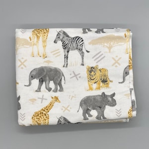 Safari Tiere Flanell Spannbettlaken fürs Bett