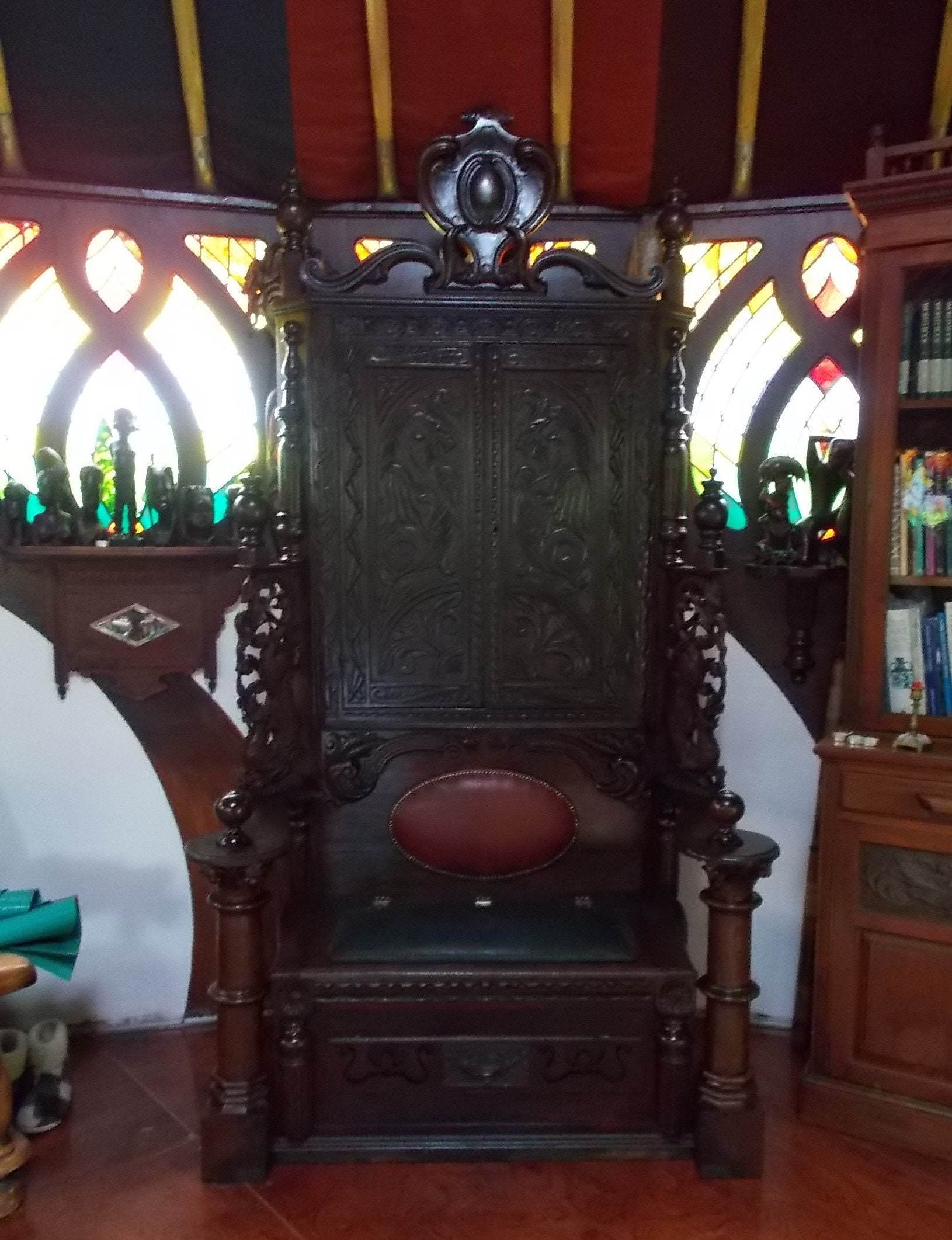 Ornate Handcrafted Hardwood Throne Etsy UK