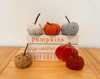 Mini Knit Pumpkins