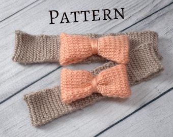 Knit Pattern: Girl Bow Headband