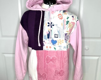 Upcycled Patchwork Sweatshirt - Handmade