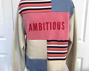 Upcycled Patchwork Sweatshirt - Handmade