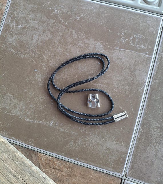 Bolo tie kit, leather, slide and ends