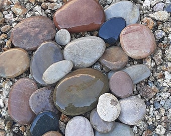 River rocks, 23 painting rocks, crafting rocks, 23 rocks for crafts, terrarium, painting, smooth river stones, flat rocks, beach stones.