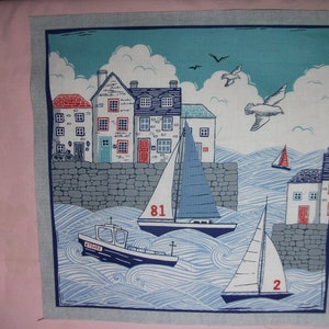 A Makower Fabric Panel From A Series Called " Sail Away"  FREE P&P