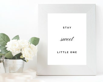 Nursery Decor/ Baby Girl/ Baby Boy/ Unisex/ Quote Art/ Wall Art/ Printable/ Digital Download/ Black and White/ Baby Shower Gift