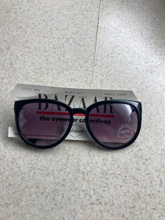 Vintage Harpers Bazaar style 81 sunglasses black - image 1