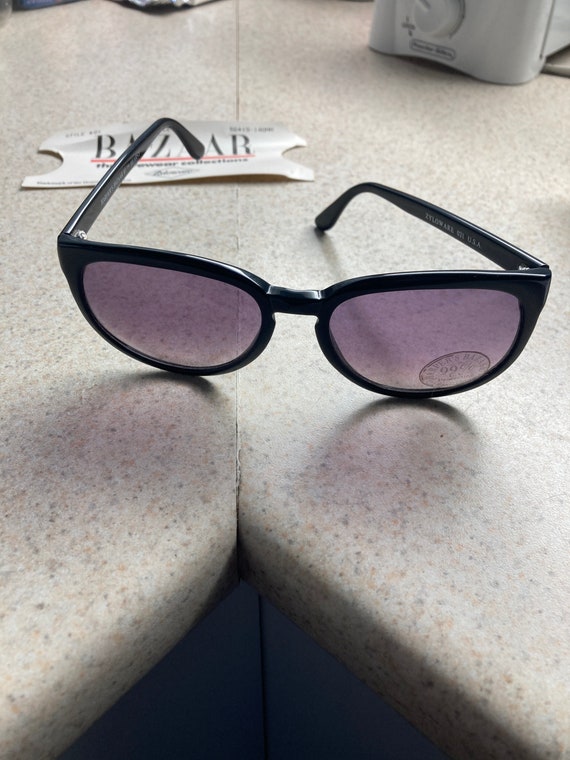 Vintage Harpers Bazaar style 81 sunglasses black - image 4