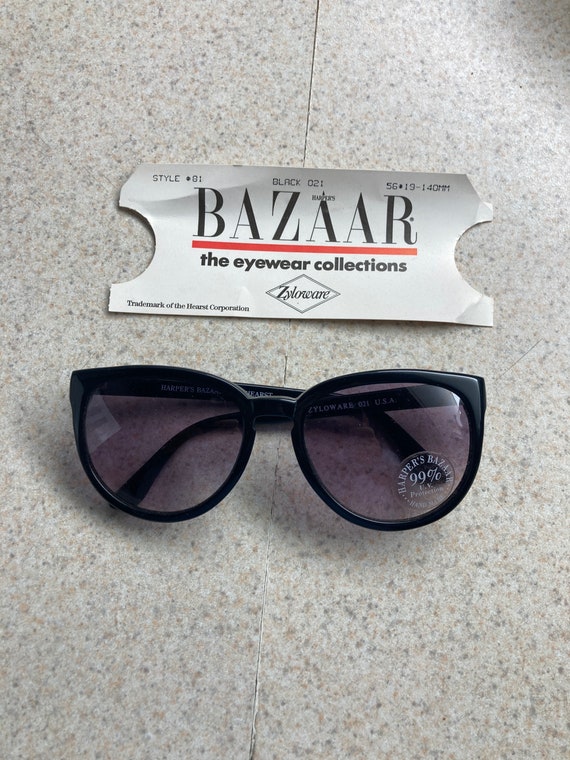 Vintage Harpers Bazaar style 81 sunglasses black - image 5