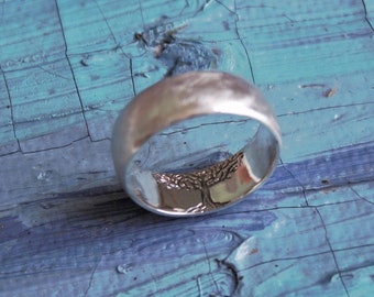 Sterling Silver Tree of Life Ring, Yggdrasil, Woodland Jewelry