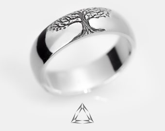 Sterling silver Celtic tree of life ring, Wedding band, Woodland Ring, Family Tree Ring, Tree Jewelry, Nature ring, Yggdrasil ring