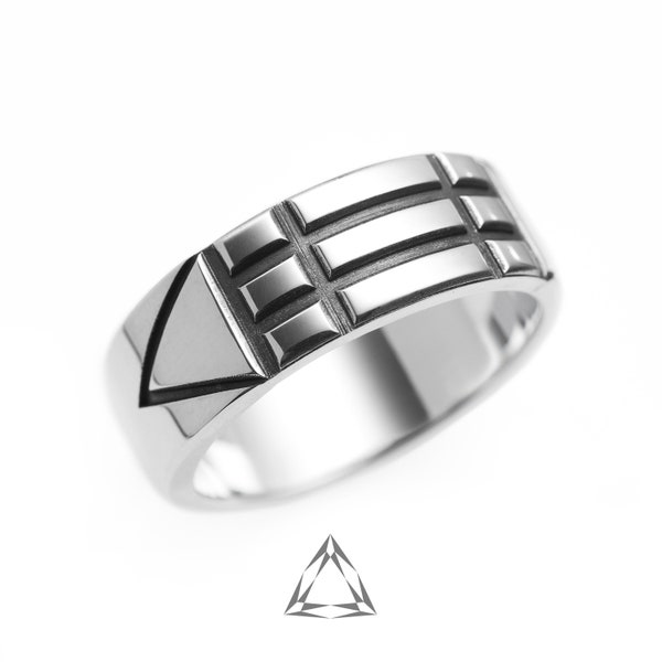 Sterling silver Atlantis ring men, Protection ring, Atlantean ring, Bague, Symbolism, Talisman, Mascot, Egyptian, Energy, Atlantis Jewelry