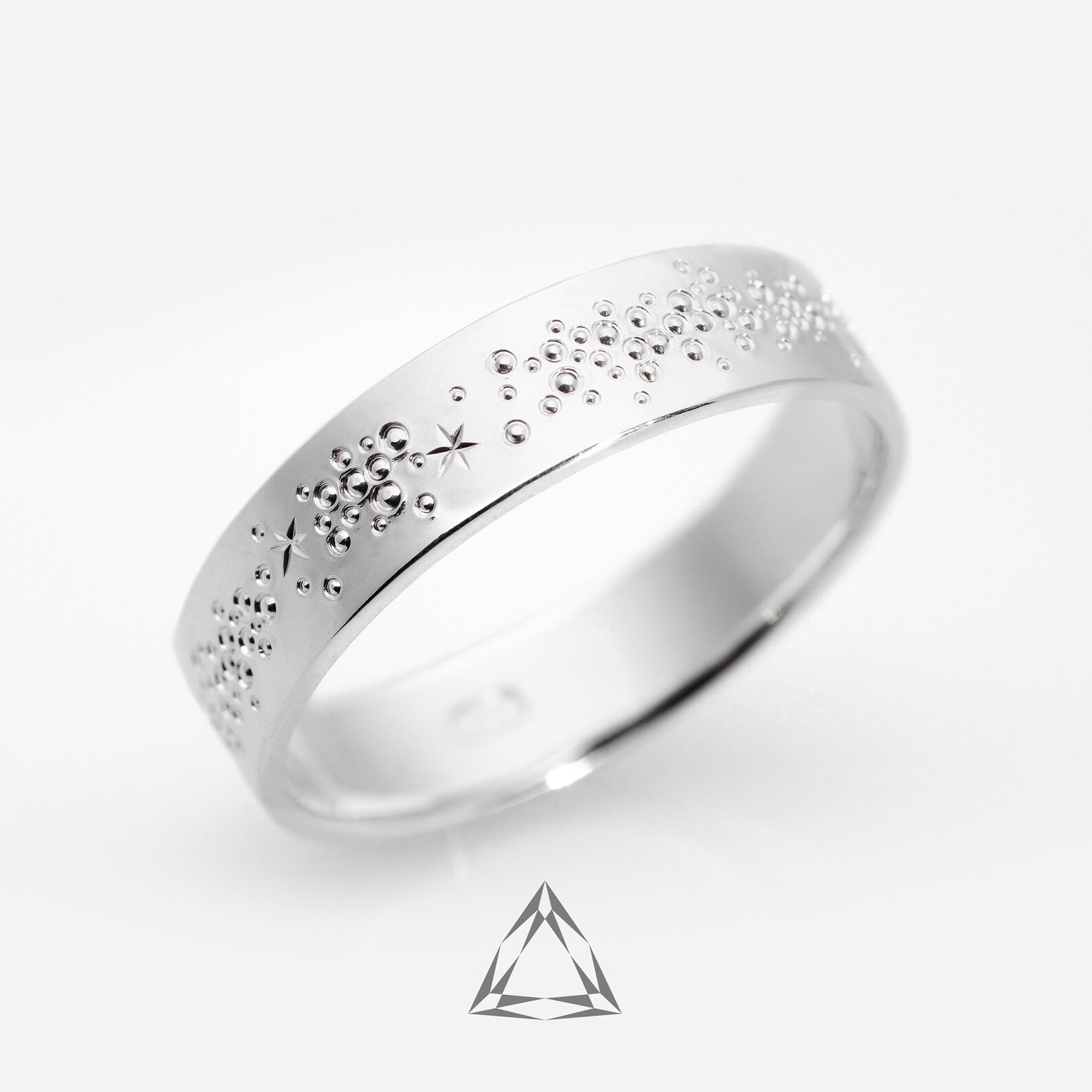 Milky Way Narrow Silver Ring Galaxy jewelry Galaxy ring Etsy